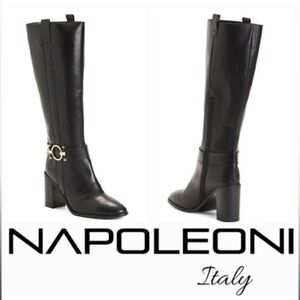 Napoleoni Made In Italy knee high Block Heel With Stap & Gold
Har…